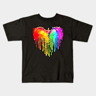 Rainbows Dragons Heart For Lgbt Gay Les Kids T-Shirt